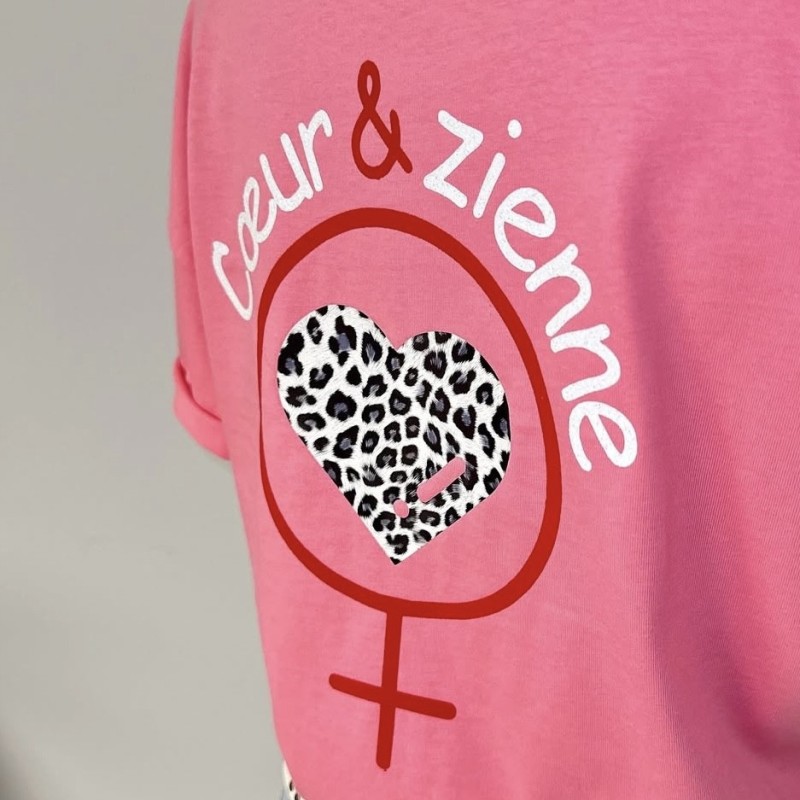 Tee-Shirt Cœur&zienne ROSE