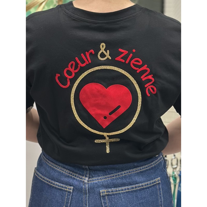 Tee-Shirt Cœur&zienne NOIR