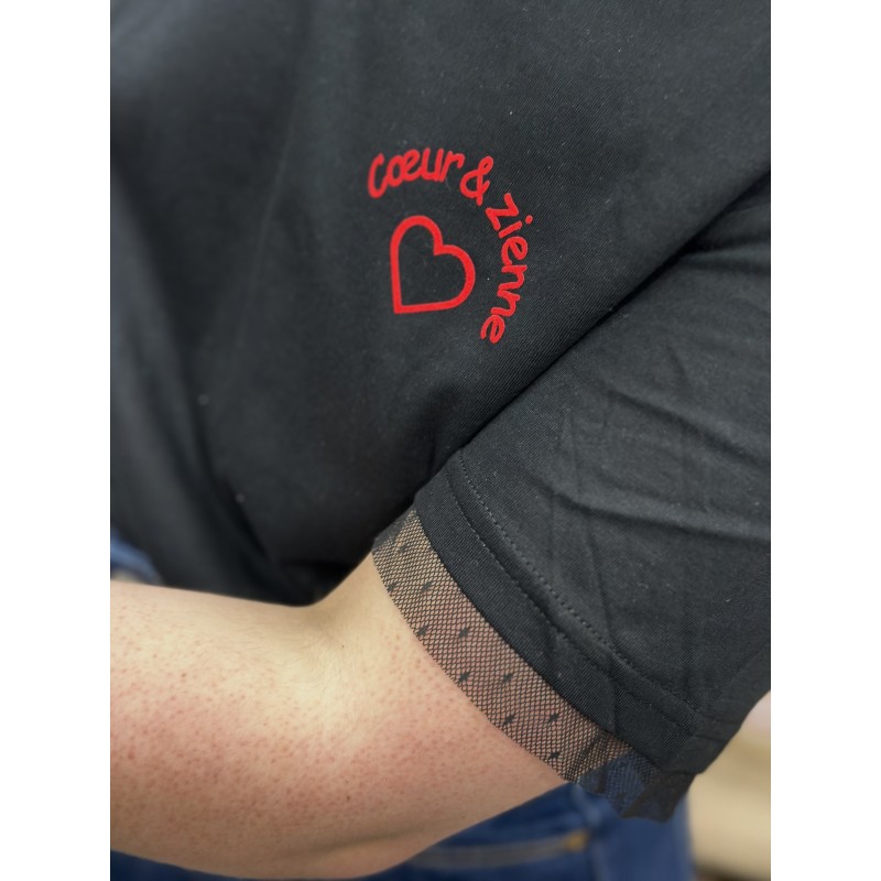 Tee-Shirt Cœur&zienne NOIR